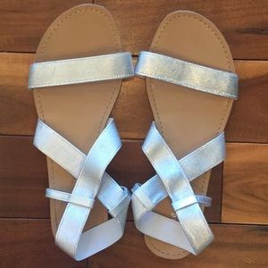 Madden girl silver sandals. Size 10.